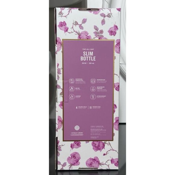 STANLEY X LOVESHACKFANCY LIMITED EDITION
20oz Slim Bottle, RIBBON ROSA - Picture 8 of 8